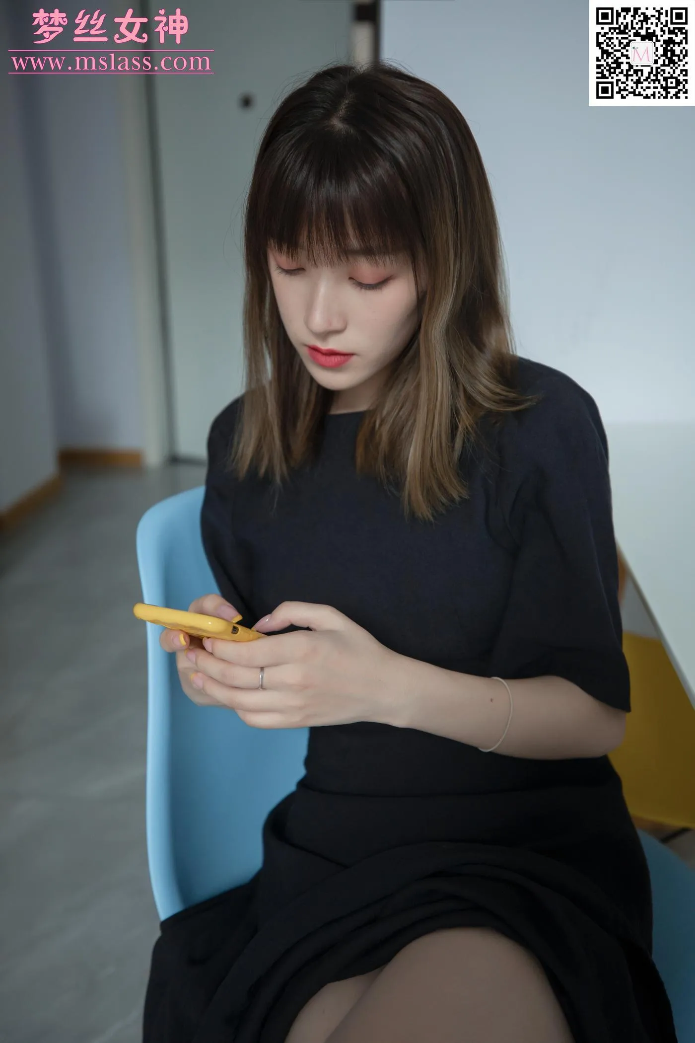 [MSLASS梦丝女神] 2020.06.18 NO.115 晓晓6 黑衣少女 [63P]插图4